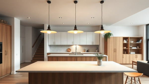 Modern kitchen island showcasing Kitchen Island Lighting Trends 2027: Scandinavian Design Meets Function with pendant lights.