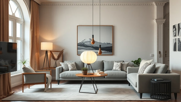 Property Staging Lighting: 2026 Trends for Architects & Designers - modern living room with layered lighting.