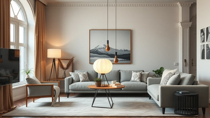 Property Staging Lighting: 2026 Trends for Architects & Designers - modern living room with layered lighting.