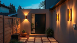 Modern entrance with Outdoor Wall Lights: 2026 Design Trends for Architects and Specifiers, featuring Scandinavian minimalism.