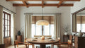 Japanese Pendant Lights: Bringing Wabi Sabi Serenity to Your Autumn Home with rice paper lamp in dining room