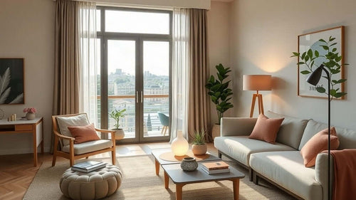 Modern living room with Property Staging Lighting: Transform Your Home with Modern Design in 2026, featuring Scandinavian decor.
