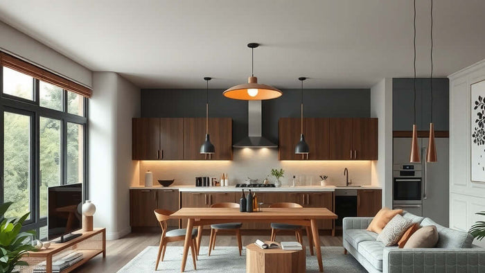 Modern kitchen with Danish pendant lights for Summer 2026: Specification Guide for Architects