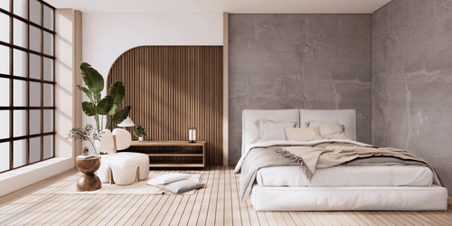 The Rise of Wabi-Sabi: A Timeless Elegance in Contemporary Interior Design featuring a minimalist bedroom.
