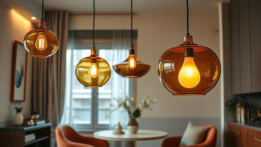 Italian Glass Pendant Lighting: The 2026 Design Trend Every Home Needs featuring warm amber tones in modern dining room