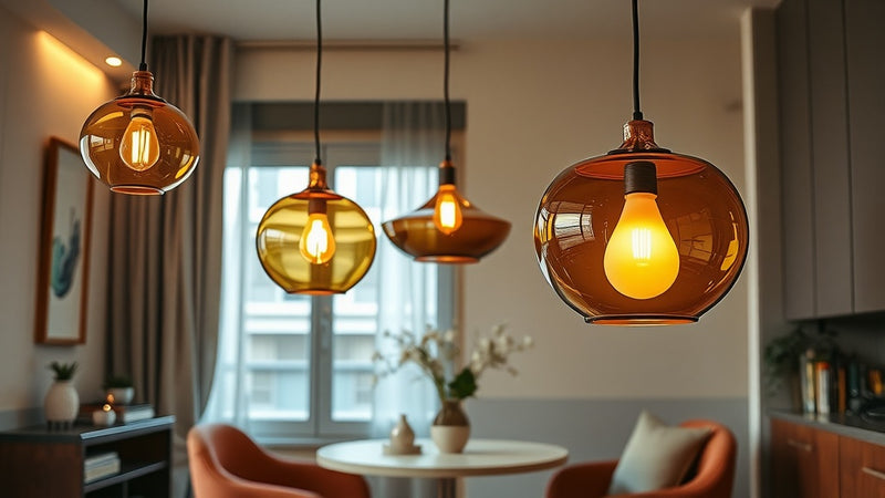 Italian Glass Pendant Lighting: The 2026 Design Trend Every Home Needs featuring warm amber tones in modern dining room