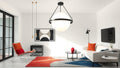 Modern living room with Bauhaus Lighting for Modern Interiors: Specification & Design Principles 2026 featuring geometric elements.