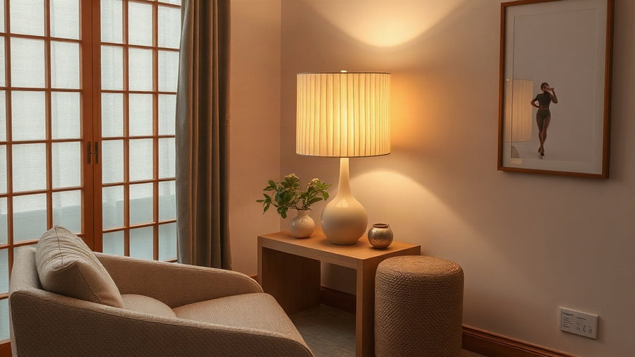 Stylish living room ambiance featuring Noguchi's Akari Lamps: The Story Behind the Famous Rice Paper Lanterns' Glow.