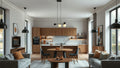 Modern kitchen with Danish Pendant Lights for Modern Interiors: Specification Guide for Architects providing elegant lighting solution.