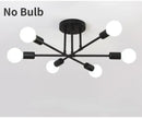 Mad Men Inspired Ceiling Lights featuring a modern black design with no bulbs included.