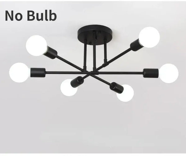 Mad Men Inspired Ceiling Lights featuring a modern black design with no bulbs included.