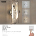 Chrome Ribbon LED Wall Light – Contemporary Acrylic Wall Sconce
