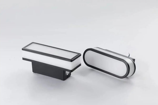 Aluminum Outdoor Modern Nordic Dimmable Wall Lamp in sleek oval design, suitable for indoor and outdoor use.