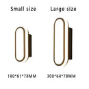 Aluminum Outdoor Modern Nordic Dimmable Wall Lamp sizes comparison: small and large options available.