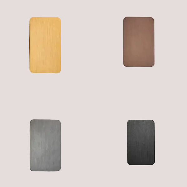 Brushed Gold/Black Double Head Wall Light color samples in Gold, Brown, Grey, and Black finishes.