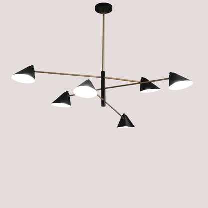 Cone Shaped Classic 50s Pendant Light in a stylish black and gold design, perfect for modern home decor.