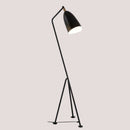 Danish Designer Grasshopper Floor Lamps in black, showcasing a stylish and retro design for mid-century decor.