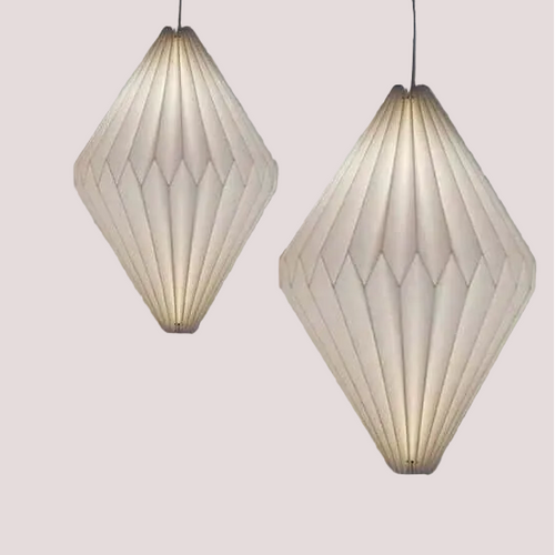 Elegant Origami-Inspired Paper Lantern in modern shapes, showcasing minimalist design and warm lighting.