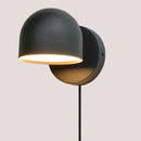 Elegant black Semi-Sphere Switch or Plug Wall Lights showcasing modern design and energy-efficient LED illumination.