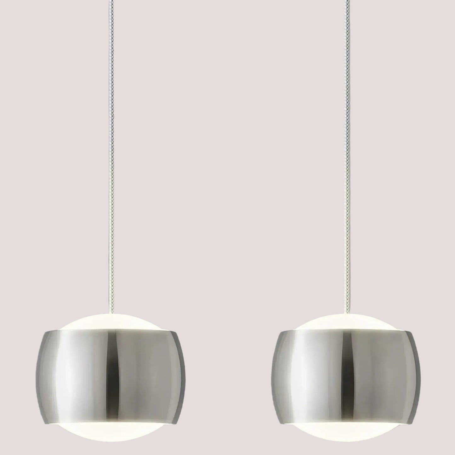 French Nouvelle Vague Pendant Light featuring a sleek, 70s inspired minimalist design in a versatile metal finish.
