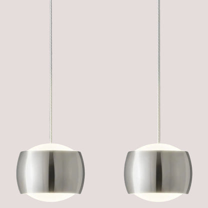 French Nouvelle Vague Pendant Light featuring a sleek, 70s inspired minimalist design in a versatile metal finish.