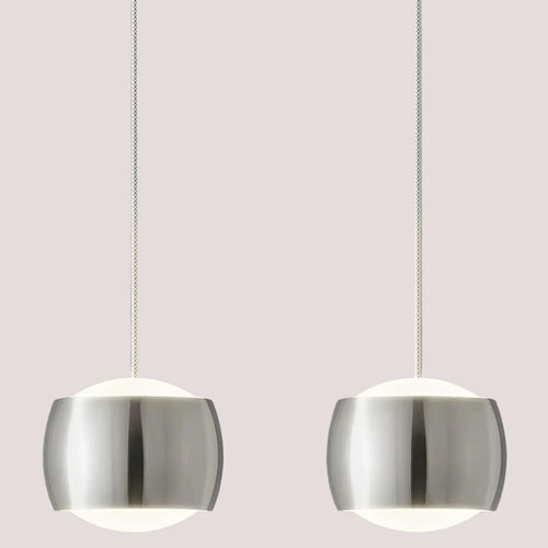 French Nouvelle Vague Pendant Light featuring a sleek, 70s inspired minimalist design in a versatile metal finish.