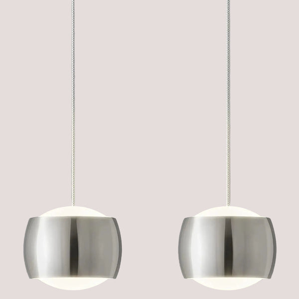 French Nouvelle Vague Pendant Light featuring a sleek, 70s inspired minimalist design in a versatile metal finish.