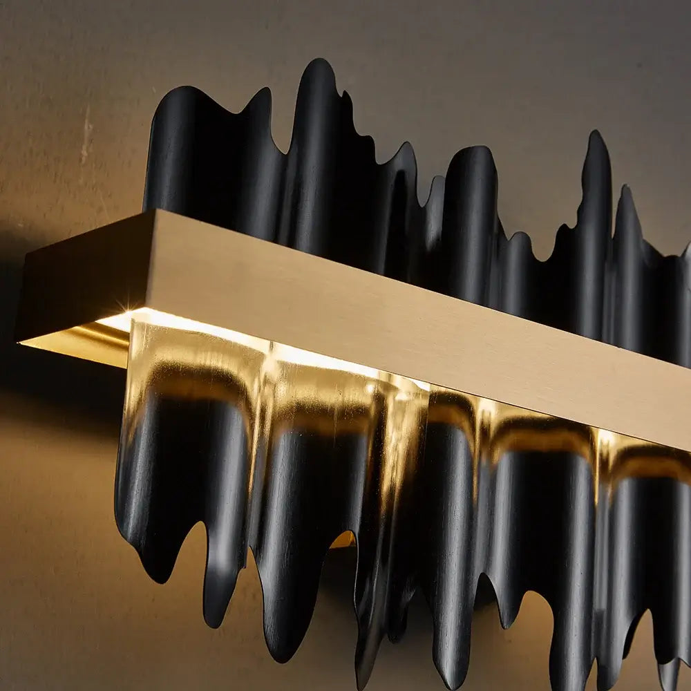 Wall Light Fixtures, Wall Light Fixtures, Wall Light Fixtures, Striking Black and Gold Wall Lamp