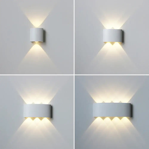 Modern LED Wall Lamp - IP65 Black or White
