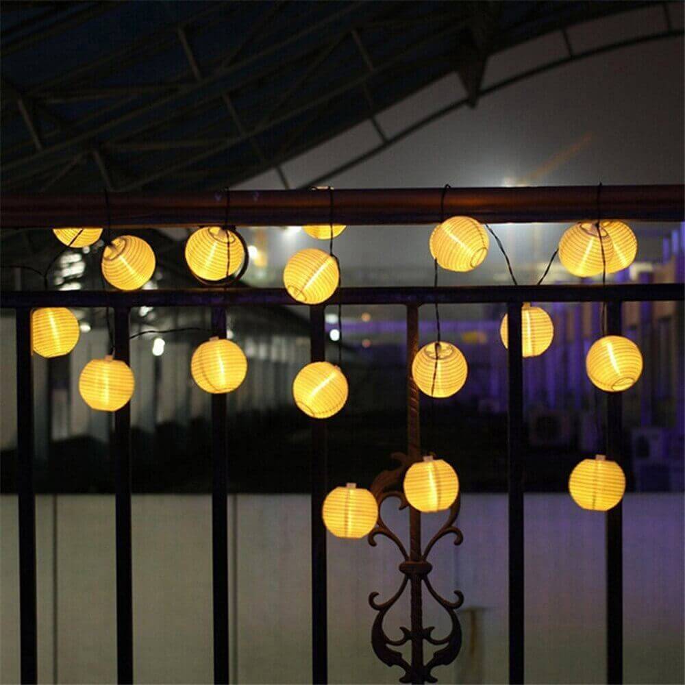 Lighting, , Lighting, Outdoor Rice Paper Festoon Lights Garland