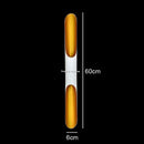 Nordic Glow Tubular Sconce dimensions: 60cm tall, 6cm wide with a sleek gold and white design.
