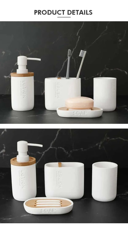 Elegant Designer Bathroom Accessories Set – Sleek & Modern Black or White