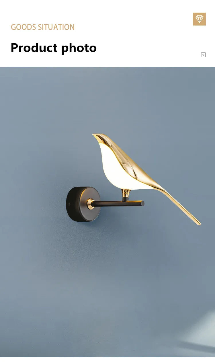 Magpie Wall Lamps Modern Wall Lights Minimalist Living Room TV Background Luxury Creative Bedroom Wall Lamp Hotel Bedside Light