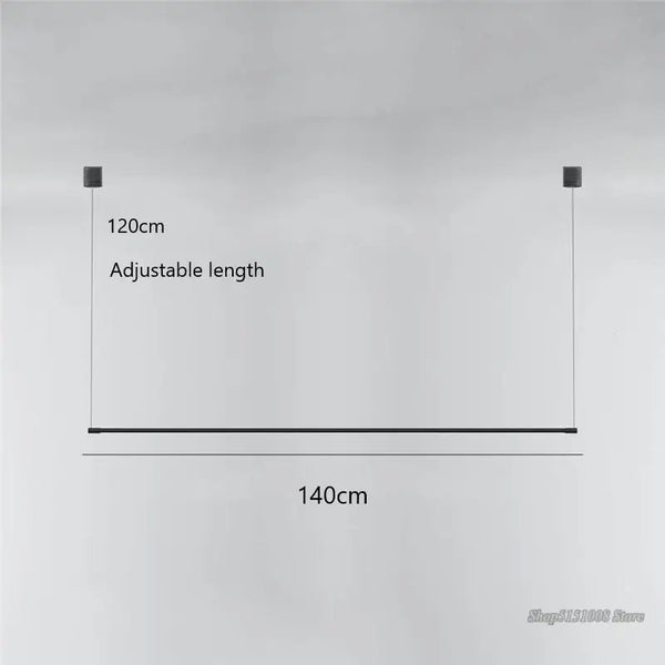 Super Simple Line Lighting | Modern LED Pendant Lamp with adjustable length of 120cm to 140cm.