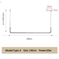 Modern Minimalist Kitchen Island Lighting - Black & Gold Options dimensions and specifications for Type A model.