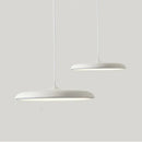 Minimalist Metal Hanging Lamp showcasing contemporary design with sleek white finish and elegant lighting.