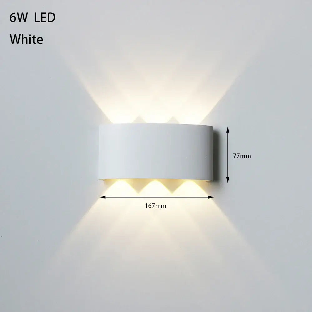 Modern LED Wall Lamp - IP65 Black or White