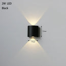 Bathroom Modern Waterproof LED Wall Lamp - Black or White with Gold IP65 mounted on wall.