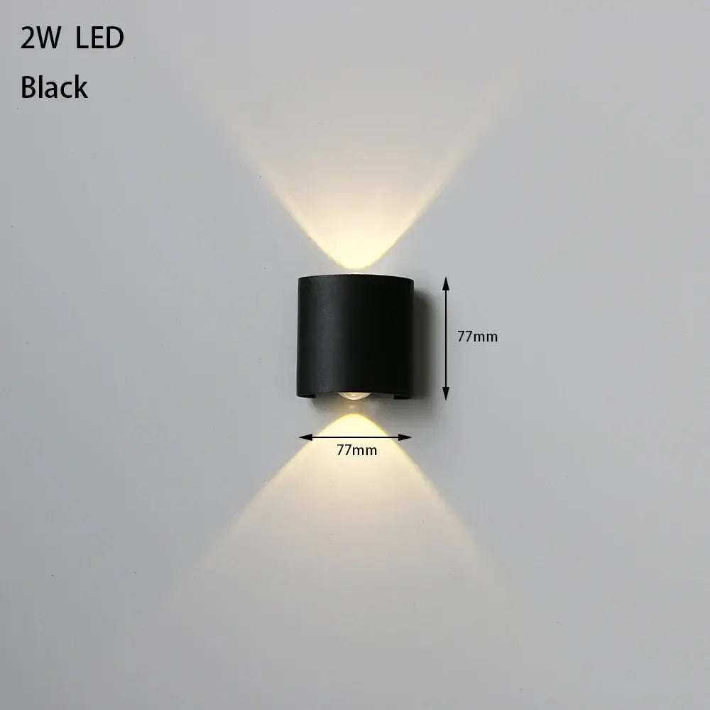 Modern LED Wall Lamp - IP65 Black or White