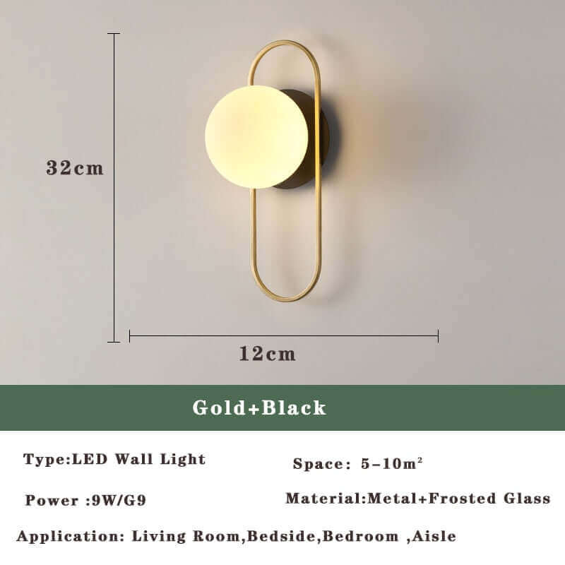 Wall Light Fixtures, Wall Light Fixtures, Wall Light Fixtures, Art Deco Golden Circle Sconce