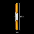 Nordic Glow Tubular Sconce featuring a sleek design with gold and white finish, dimensions 80cm x 8cm.