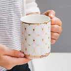 Luxury Ceramic Coffee Mug with Lid & Spoon