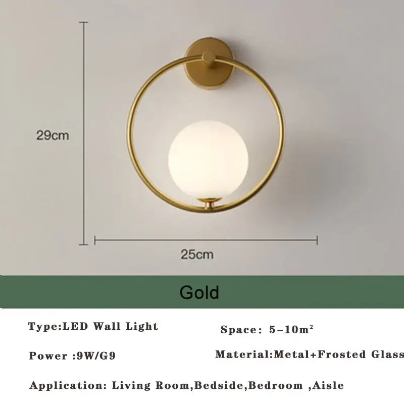 Art Deco Golden Circle Sconce | 3 Variants