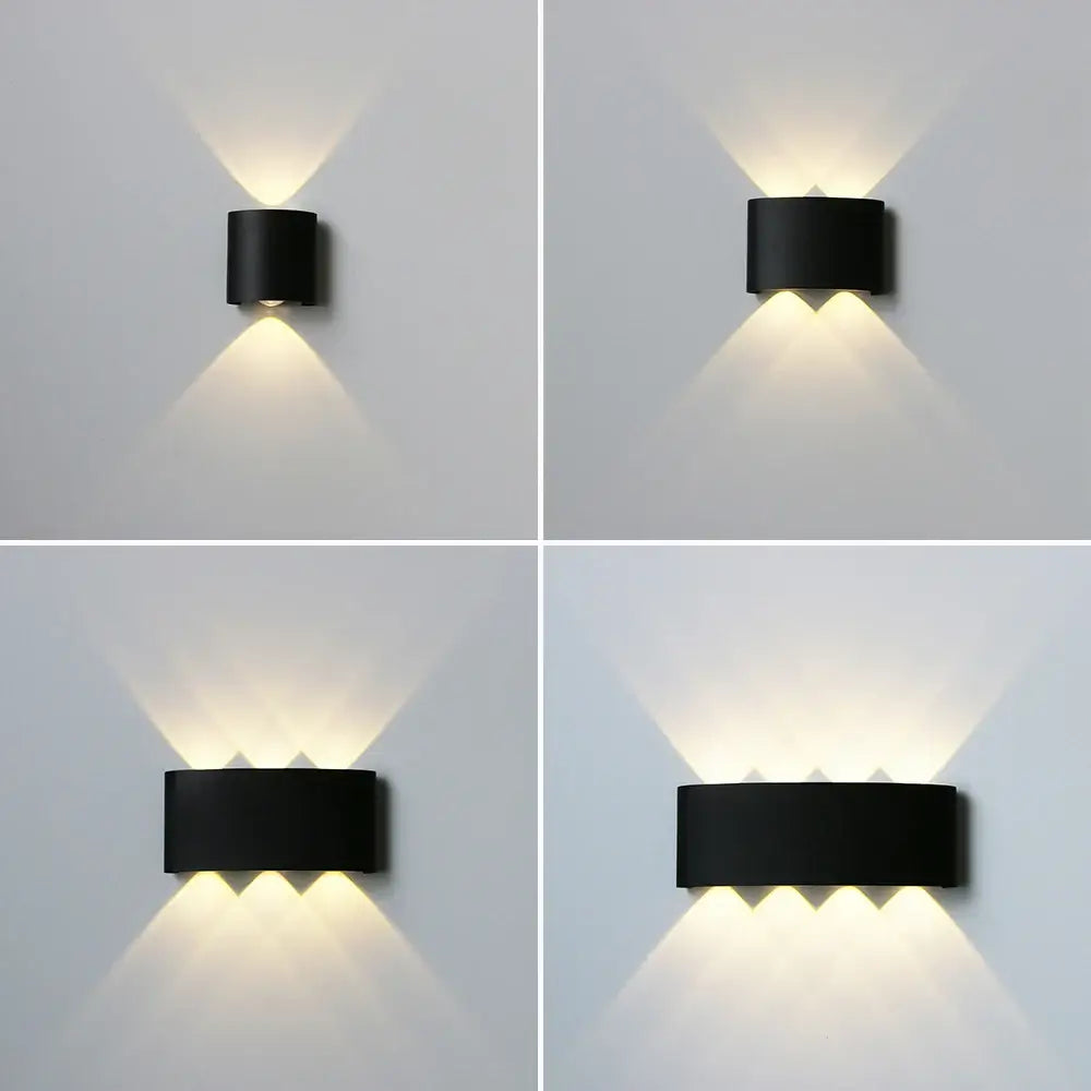 Modern LED Wall Lamp - IP65 Black or White