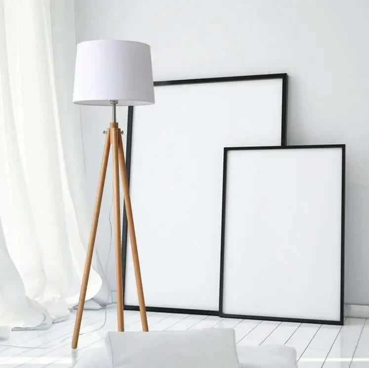 Lamps, Lamps, Lamps, Wooden Tripod Floor Lamp