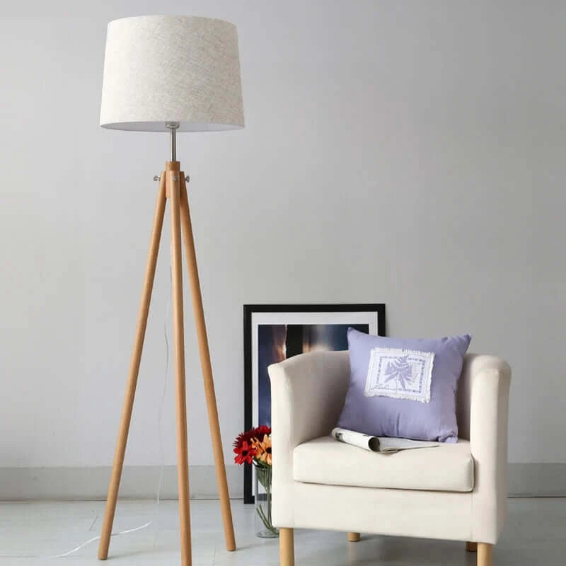 Lamps, Lamps, Lamps, Wooden Tripod Floor Lamp