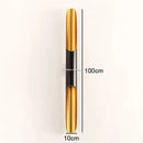 Nordic Glow Tubular Sconce showing its sleek design and dimensions, perfect for modern lighting decor.