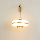 Milky Glass Gold Art Deco pendant light showcasing a frosted glass and brass design for elegant home decor.