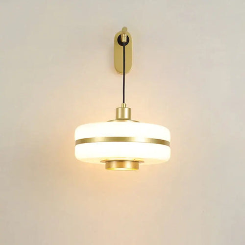Milky Glass Gold Art Deco pendant light showcasing a frosted glass and brass design for elegant home decor.