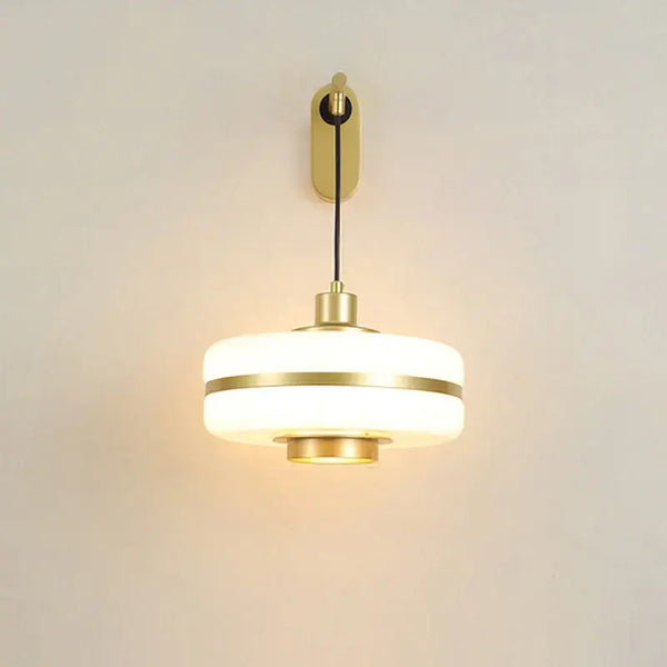 Milky Glass Gold Art Deco pendant light showcasing a frosted glass and brass design for elegant home decor.